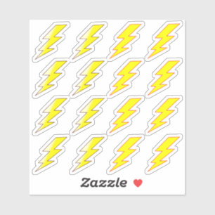 Gelbe Blitz-Sticker für die Schule Aufkleber