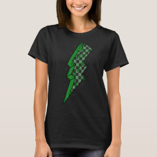 Gelbe Blitze, grüne Ribbon-Weltmentalheilung T-Shirt