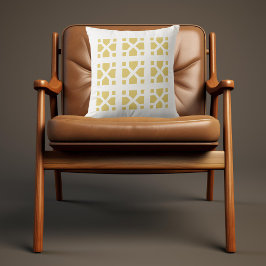 Gelbe Blockdrucke im Retro-Modus Inspiriert Kissen Für Draußen