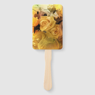 "Gelbe Blossom-Handfans Fächer