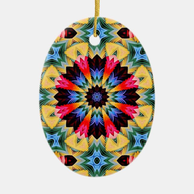 Gelbe Blume Abstrakt Ornament (Vorne)