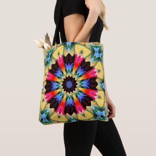 Gelbe Blume Abstrakte Tote Tasche