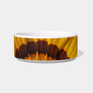 Gelbe Blume auf schwarzem Hintergrund Napf