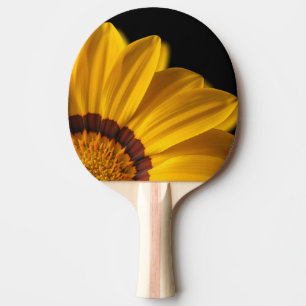 Gelbe Blume auf schwarzem Hintergrund Tischtennis Schläger
