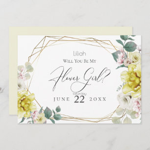 Gelbe Blume aus dem Peak werden Sie mein Blumenmäd Einladung