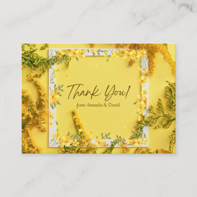 Gelbe Blume Begleitkarte (Vorderseite)