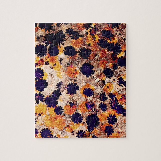 Gelbe Blume Blumenmuster Digitalkunst Puzzle (Vertikal)