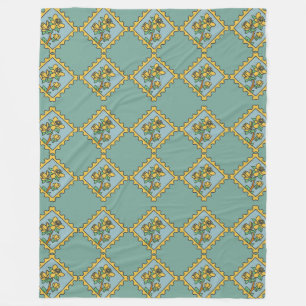 Gelbe Blume Briefmarke Fleecedecke