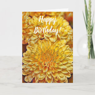 Gelbe Blume Bright Burning Birthday Card Karte