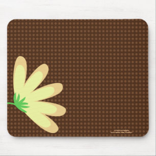 Gelbe Blume Brown punktiert Mousepad