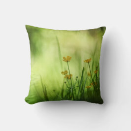Gelbe Blume Buttercup Nature Foto Kissen