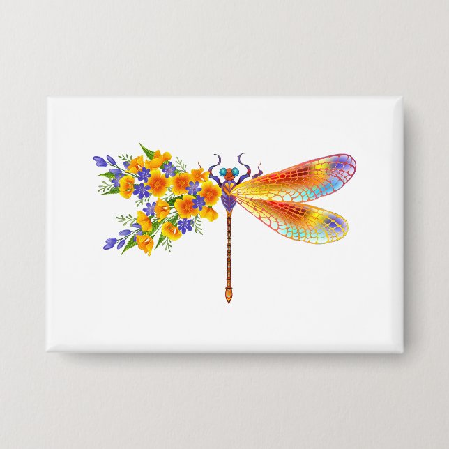 Gelbe Blume Button (Vorderseite)