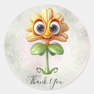 Gelbe Blume Danke Sticker