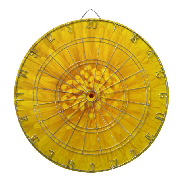 Gelbe Blume Dartboard Dartscheibe (vorne)