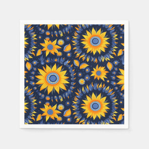 Gelbe Blume der Volksschifffahrt Serviette