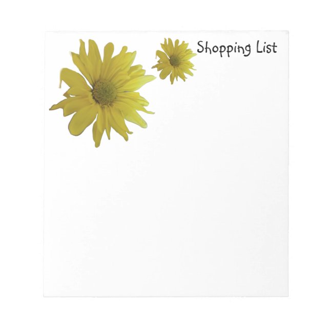 Gelbe Blume Editor Notizblock (Vorderseite)