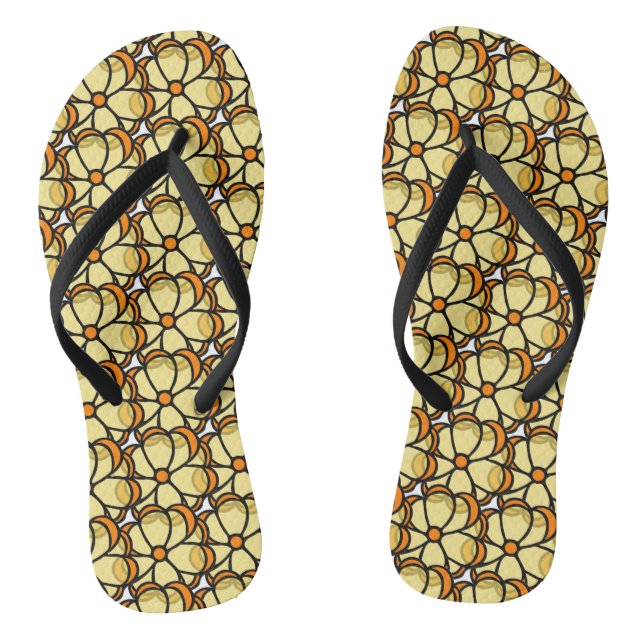Gelbe Blume Flip Flops (Fußbett)