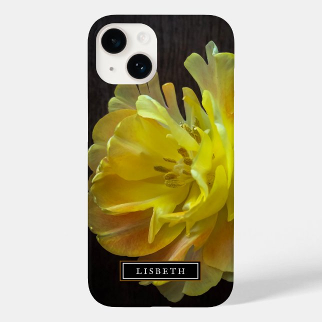Gelbe Blume Floral iPhone Case (Rückseite)