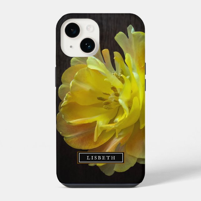 Gelbe Blume Floral iPhone Case Hülle (Rückseite)