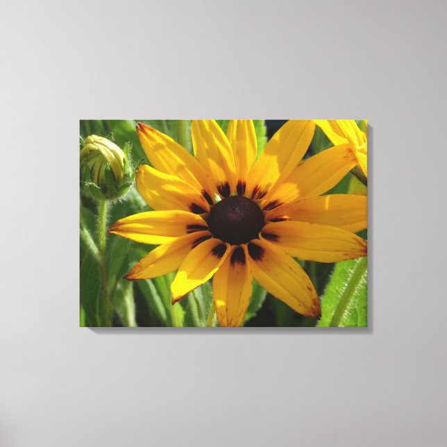 Gelbe Blume Foto Akrylic Wall Art Leinwanddruck (Vorderseite)