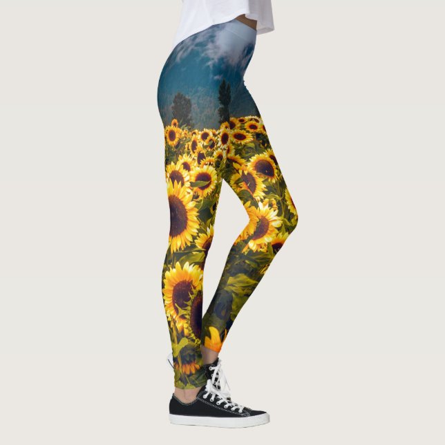 Gelbe Blume für Blumenfelder Leggings (Rechts)