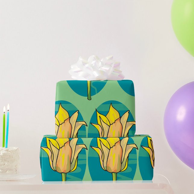 Gelbe Blume Geschenkpapier (Von Creator hochgeladen)
