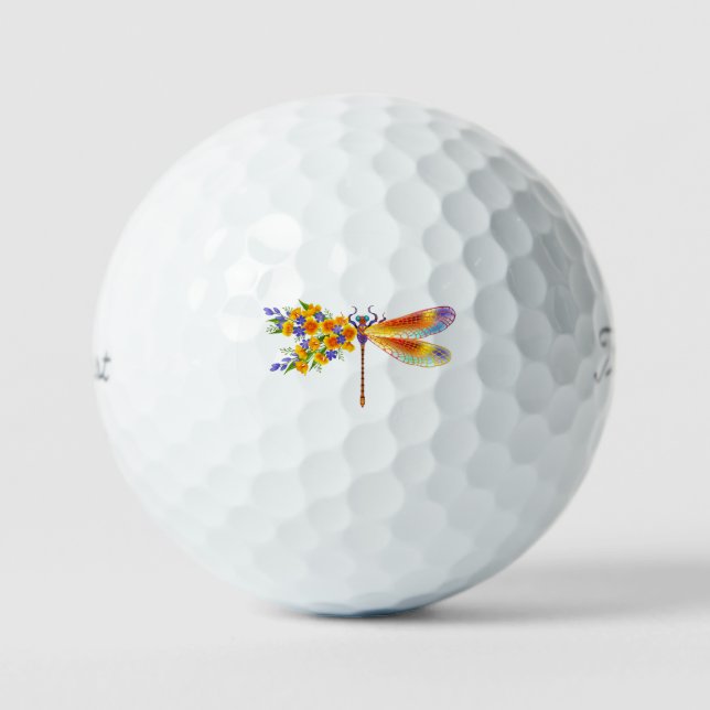 Gelbe Blume Golfball (Vorderseite)