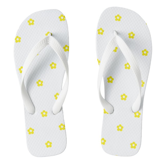 Gelbe Blume im Außenbereich Flip Flops (Fußbett)