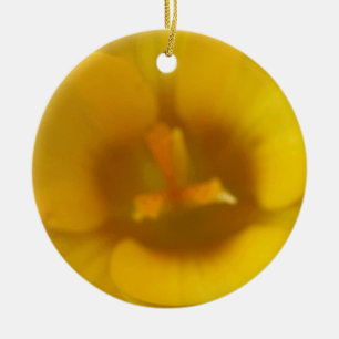 Gelbe Blume Keramik Ornament