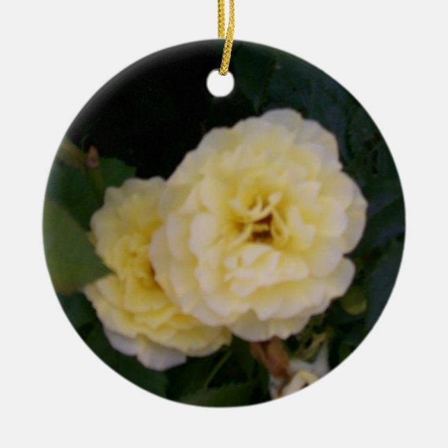Gelbe Blume Keramikornament (Vorne)