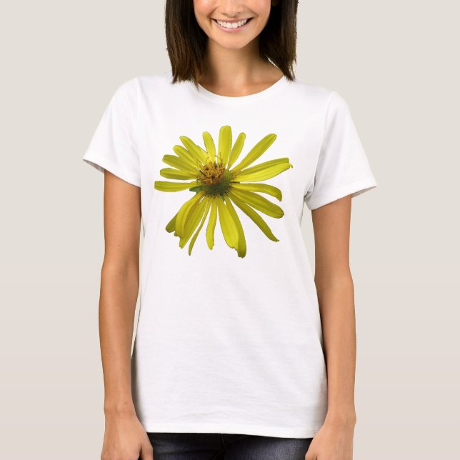Gelbe Blume Langschläfer T-Shirt (Vorderseite)