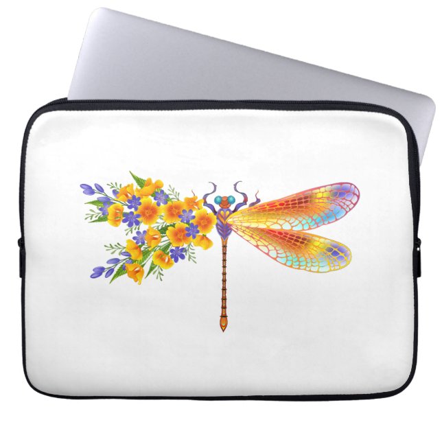 Gelbe Blume Laptopschutzhülle (Vorderseite)
