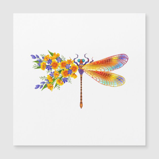 Gelbe Blume Magnetkarte (Vorderseite)