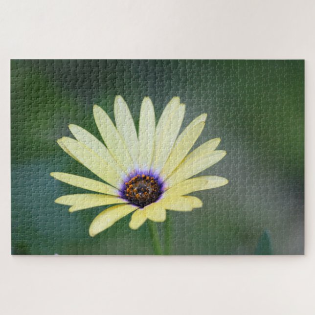 Gelbe Blume mit Grün Puzzle (Horizontal)