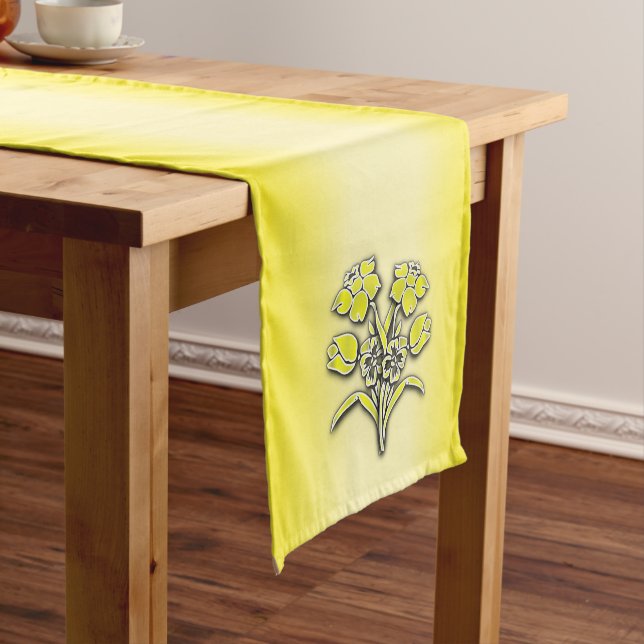 Gelbe Blume Mittelgroßer Tischläufer (Beispiel)