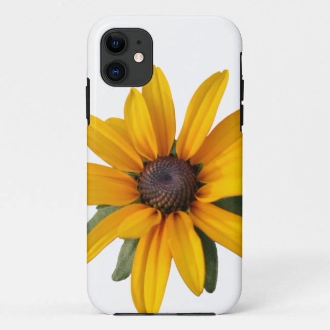 Gelbe Blume Moderne einfache Schwarze Mit Augen Su Case-Mate iPhone Hülle (Rückseite)