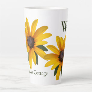 Gelbe Blume Moderne einfache Schwarze Mit Augen Su Milchtasse