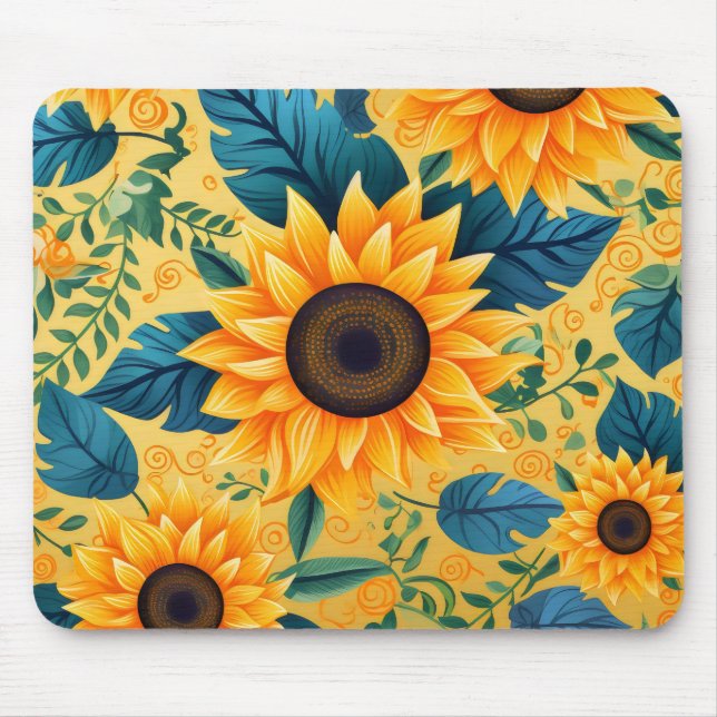 Gelbe Blume Mousepad (Vorne)
