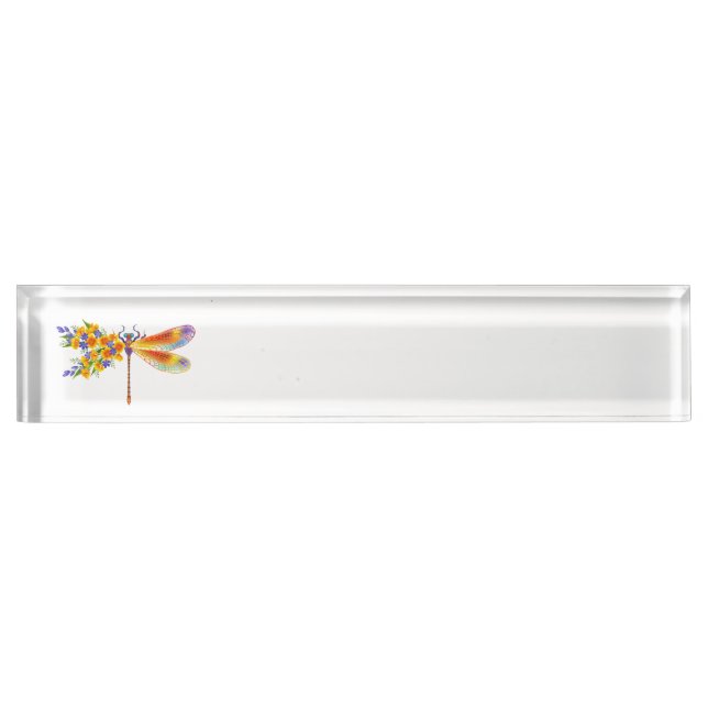 Gelbe Blume Namensplakette (Vorderseite)