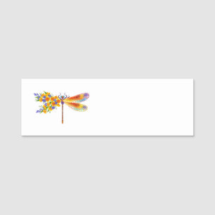 Gelbe Blume Namensschild