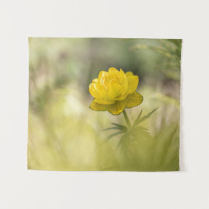 Gelbe Blume Natur Foto Wandteppich