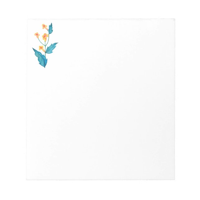 Gelbe Blume Notizblock (Vorderseite)