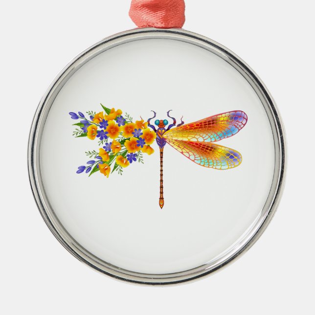 Gelbe Blume Ornament Aus Metall (Vorne)