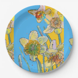 Gelbe Blume Papierplatte Party Pappteller