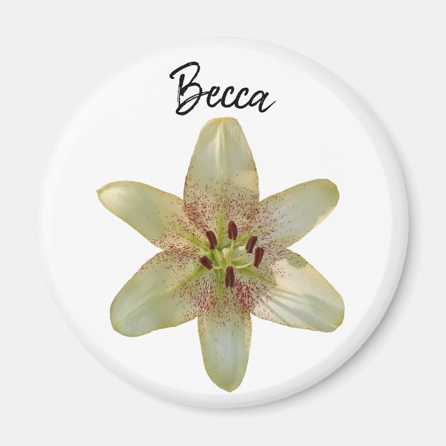 Gelbe Blume Personalisiert Magnet (Vorne)