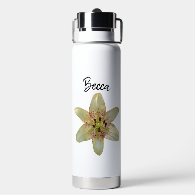 Gelbe Blume Personalisiert Trinkflasche (Hinten)