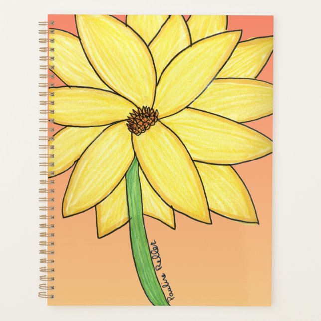 Gelbe Blume Planer (Vorderseite)