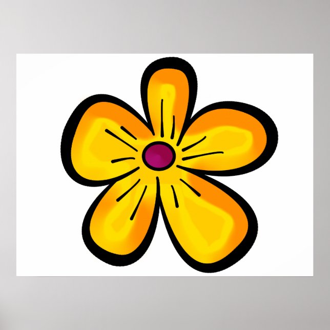 Gelbe Blume Poster (Vorne)