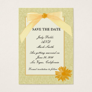 Gelbe Blume Save the Date Karte