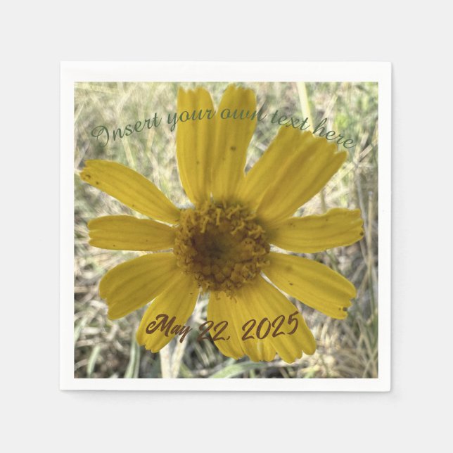 Gelbe Blume Serviette (Vorderseite)